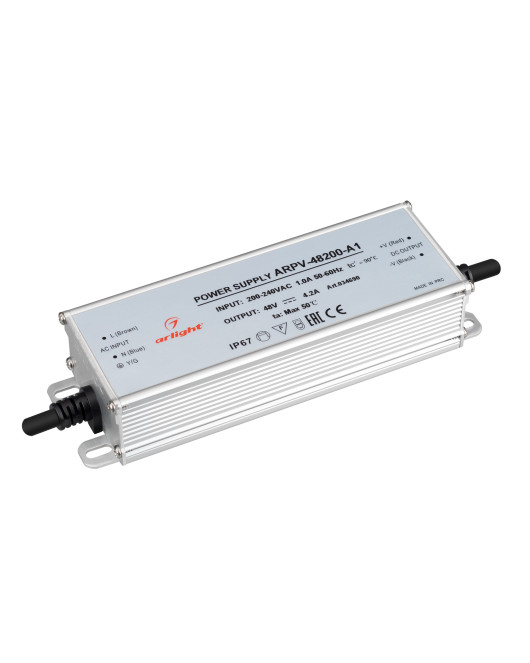 Блок питания ARPV-48200-A1 (48V, 4.2A, 200W) (Arlight, IP67 Металл, 3 года)