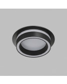 Встраиваемый светильник GLOW, GX53, до 15 Вт, LED, IP20, черный, алюминий, акрил