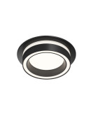 Встраиваемый светильник GLOW, GX53, до 15 Вт, LED, IP20, черный, алюминий, акрил