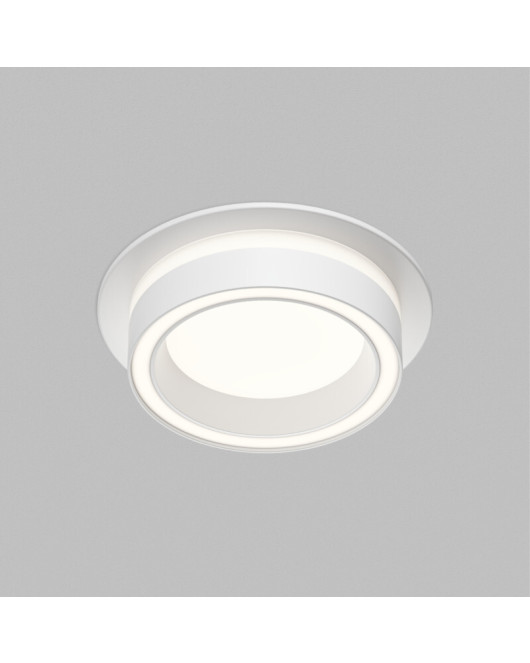 Встраиваемый светильник GLOW, GX53, до 15 Вт, LED, IP20, белый, алюминий, акрил