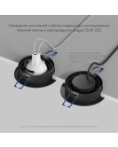 Встраиваемый светильник PRIME, GU5.3, до 15 Вт, LED, IP20, черный, алюминий