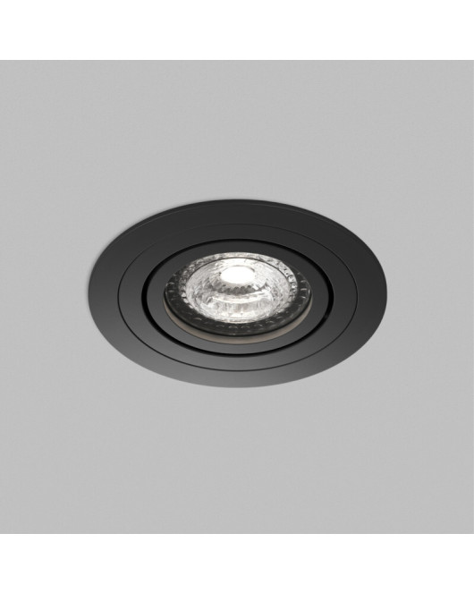 Встраиваемый светильник PRIME, GU5.3, до 15 Вт, LED, IP20, черный, алюминий