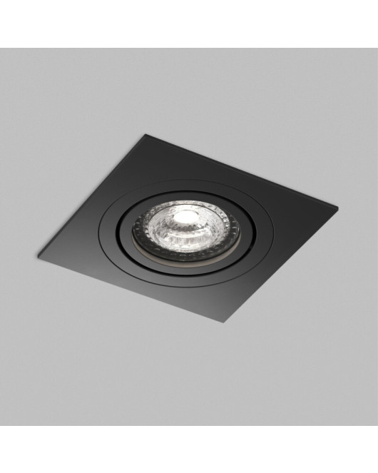 Встраиваемый светильник PRIME, GU5.3, до 15 Вт, LED, IP20, черный, алюминий