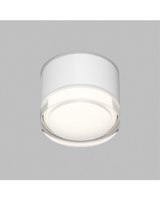Накладной влагостойкий светильник AQUA, GX53, до 15 Вт, LED, IP44, белый, алюминий, акрил