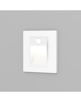 DK1020-WH Светильник встраиваемый в стену c датчиком движения, IP 20, LED 3000, 1 Вт, белый, пластик