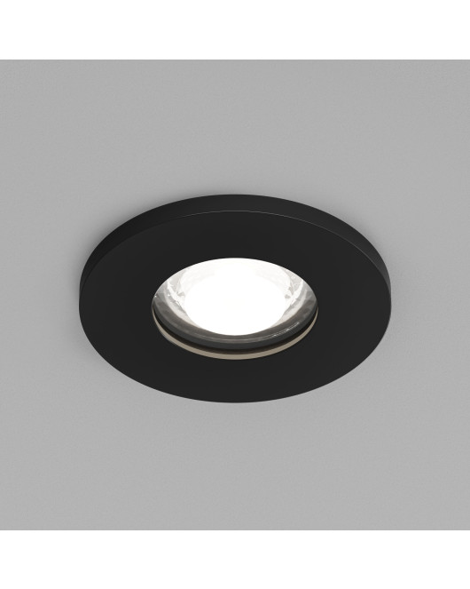 DK2036-BK Встраиваемый светильник влагозащ., IP 44, до 15 Вт, GU10, LED, черный, алюминий