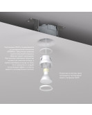 DK2080-WH Встраиваемый точечный светильник для натяжных ПВХ потолков INVIZ, IP 20, до 9 Вт, GU10, LED, белый, ABS-пластик