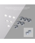 DK2080-WH Встраиваемый точечный светильник для натяжных ПВХ потолков INVIZ, IP 20, до 9 Вт, GU10, LED, белый, ABS-пластик