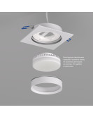 DK2091-WH Встраиваемый светильник FLAT, IP 20, до 15 Вт, GX53, LED, белый, алюминий DK2091-WH Встраиваемый светильник FLAT, IP 20, до 15 Вт, GX53, LED, белый, алюминий