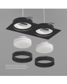 DK2092-BK Встраиваемый светильник FLAT, IP 20, до 15 Вт, GX53, LED, черный, алюминий