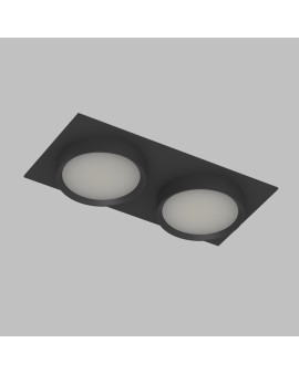 DK2092-BK Встраиваемый светильник FLAT, IP 20, до 15 Вт, GX53, LED, черный, алюминий