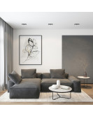DK2092-BK Встраиваемый светильник FLAT, IP 20, до 15 Вт, GX53, LED, черный, алюминий