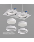 DK2092-WH Встраиваемый светильник FLAT, IP 20, до 15 Вт, GX53, LED, белый, алюминий