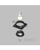 DK2111-BK Встраиваемый влагозащищённый светильник HYDRO, IP44, до 15 Вт LED, GU10, алюминий, чёрный DK2111-BK Встраиваемый влагозащищённый светильник HYDRO, IP44, до 15 Вт LED, GU10, алюминий, чёрный