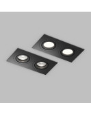 Встраиваемый влагозащищённый светильник HYDRO, IP44, 2?15 Вт LED макс., GU10, алюминий, чёрный Встраиваемый влагозащищённый светильник HYDRO, IP44, 2?15 Вт LED макс., GU10, алюминий, чёрный