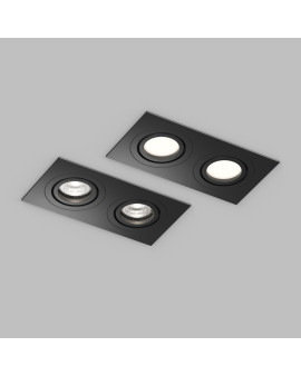 Встраиваемый влагозащищённый светильник HYDRO, IP44, 2?15 Вт LED макс., GU10, алюминий, чёрный