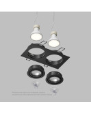 Встраиваемый влагозащищённый светильник HYDRO, IP44, 2?15 Вт LED макс., GU10, алюминий, чёрный Встраиваемый влагозащищённый светильник HYDRO, IP44, 2?15 Вт LED макс., GU10, алюминий, чёрный