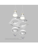 Встраиваемый влагозащищённый светильник HYDRO, IP44, 2?15 Вт LED макс., GU10, алюминий, белый Встраиваемый влагозащищённый светильник HYDRO, IP44, 2?15 Вт LED макс., GU10, алюминий, белый
