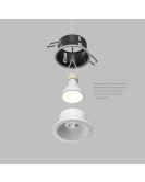 Встраиваемый влагозащищённый светильник COVE, IP44, до 15 Вт LED, GU10, алюминий, белый Встраиваемый влагозащищённый светильник COVE, IP44, до 15 Вт LED, GU10, алюминий, белый