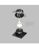 DK2131-BK Встраиваемый влагозащищённый светильник COVE, IP44, до 15 Вт LED, GU10, алюминий, чёрный DK2131-BK Встраиваемый влагозащищённый светильник COVE, IP44, до 15 Вт LED, GU10, алюминий, чёрный