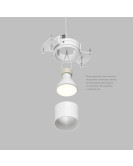 DK2146-WH Встраиваемый светильник для ГКЛ SPOT HIDE, до 15 Вт LED, GU10, IP20, алюминий, белый