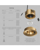 DK2430-SB Встраиваемый светильник SHINE GLOW 15Вт, 3000-4000К, IP20, сатин. латунь, алюминий DK2430-SB Встраиваемый светильник SHINE GLOW 15Вт, 3000-4000К, IP20, сатин. латунь, алюминий