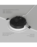 Встраиваемый светильник VERSA, IP65, 12 вт, 3000-4000-6000К, 110-265V AC Встраиваемый светильник VERSA, IP65, 12 вт, 3000-4000-6000К, 110-265V AC