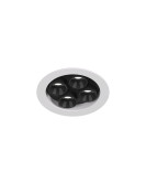 DK2510-WB Встраиваемый светильник SPACE со светодиодом d65 220V 8W 38° 4000К IP20 белый/черный алюминий