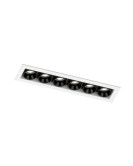DK2514-WB Встраиваемый светильник SPACE со светодиодом L126mm 220V 10W 38° 4000К IP20 белый/черный алюминий