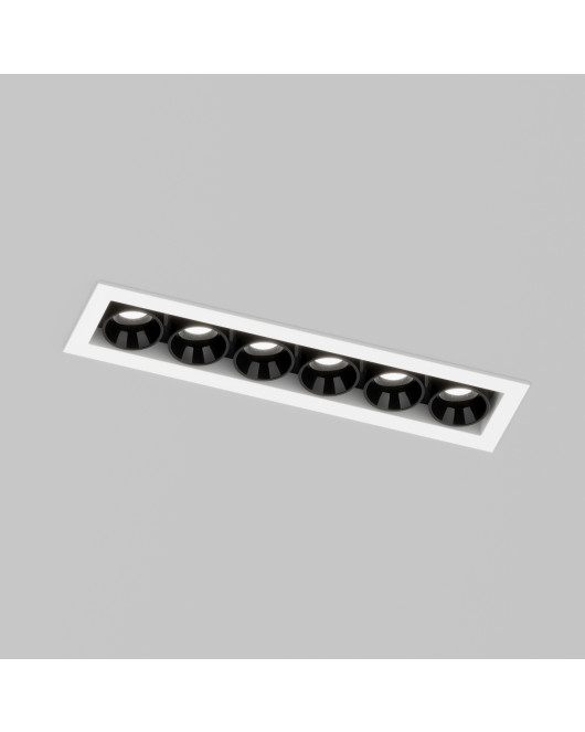DK2514-WB Встраиваемый светильник SPACE со светодиодом L126mm 220V 10W 38° 4000К IP20 белый/черный алюминий