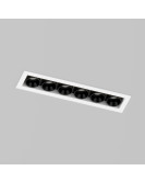 DK2514-WB Встраиваемый светильник SPACE со светодиодом L126mm 220V 10W 38° 4000К IP20 белый/черный алюминий