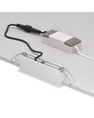 DK2514-WB Встраиваемый светильник SPACE со светодиодом L126mm 220V 10W 38° 4000К IP20 белый/черный алюминий