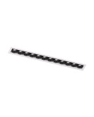 DK2515-WB Встраиваемый светильник SPACE со светодиодом L240mm 220V 20W 38° 4000К IP20 белый/черный алюминий
