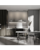 DK2515-WB Встраиваемый светильник SPACE со светодиодом L240mm 220V 20W 38° 4000К IP20 белый/черный алюминий