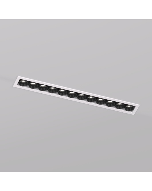 DK2515-WB Встраиваемый светильник SPACE со светодиодом L240mm 220V 20W 38° 4000К IP20 белый/черный алюминий