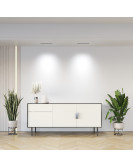 DK2515-WB Встраиваемый светильник SPACE со светодиодом L240mm 220V 20W 38° 4000К IP20 белый/черный алюминий