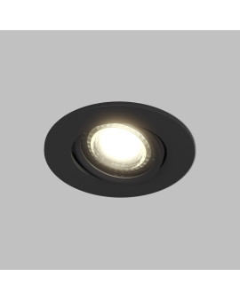 DK3020-BK Встраиваемый светильник, IP 20, 10 Вт, GU5.3, LED, черный, пластик
