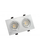 DK3022-CM Встраиваемый светильник, IP 20, 10 Вт, GU5.3, LED, серый, пластик