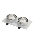 DK3022-CM Встраиваемый светильник, IP 20, 10 Вт, GU5.3, LED, серый, пластик