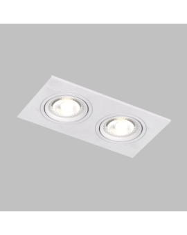 DK3022-WH Встраиваемый светильник, IP 20, 10 Вт, GU5.3, LED, белый, пластик