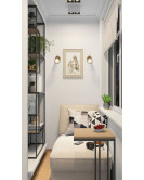 DK3035-WB Светильник накладной IP 20, 10 Вт, GU5.3, LED, белый/черный, пластик