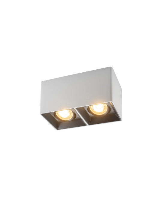 DK3035-WB Светильник накладной IP 20, 10 Вт, GU5.3, LED, белый/черный, пластик