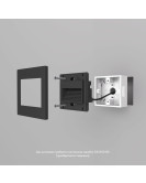 DK3050-BK Светильник встраиваемый в стену, IP 20, LED 3000, 1 Вт, черный пластик