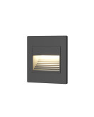 DK3050-BK Светильник встраиваемый в стену, IP 20, LED 3000, 1 Вт, черный пластик