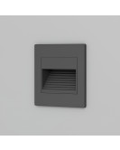 DK3050-BK Светильник встраиваемый в стену, IP 20, LED 3000, 1 Вт, черный пластик