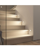 DK3050-WH Светильник встраиваемый в стену, IP 20, LED 3000, 1 Вт, белый, пластик