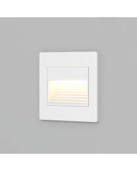 DK3050-WH Светильник встраиваемый в стену, IP 20, LED 3000, 1 Вт, белый, пластик