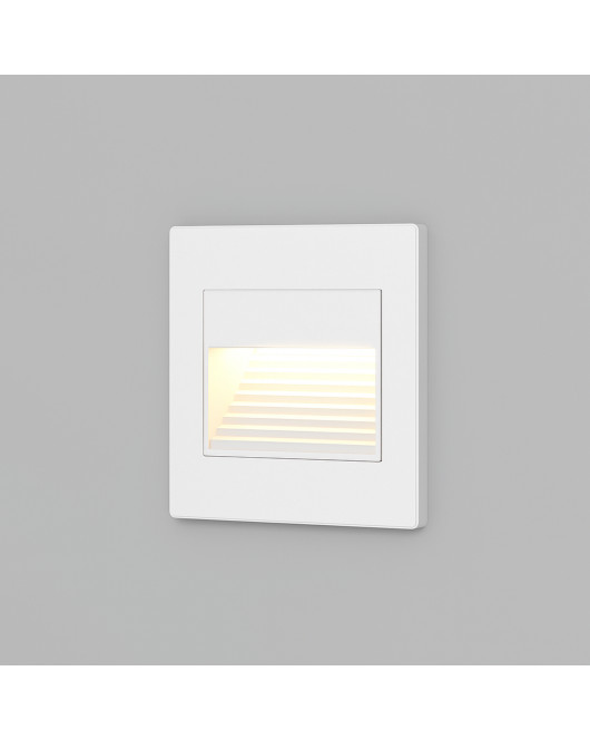 DK3050-WH Светильник встраиваемый в стену, IP 20, LED 3000, 1 Вт, белый, пластик