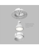 DK3055-WH Встраиваемый светильник, IP 20, 10 Вт, GU5.3, LED, белый, пластик