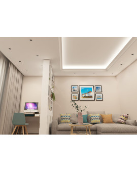 DK3061-WH+BK Встраиваемый светильник, IP 20, 10 Вт, GU5.3, LED, белый/черный, пластик
